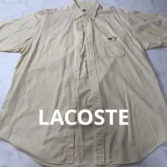 LACOSTE 半袖シャツ クリーム色 43 ボタンダウンシャツ
