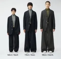 gu and beautiful people セットアップ グレー ストライプ