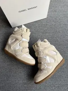 ISABEL MARANT ベージュ スエード ハイカットスニーカー 23cm