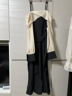 美品！マーメイドドレス　Ｌサイズ　キャミワンピース 黒とアイボリー