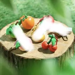 【即日発送可能】どうぶつの森 フルーツ　キーホルダー　あつ森　チェリー　オレンジ