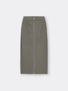 GU オリーブグリーン タイトスカート フロントジッパー