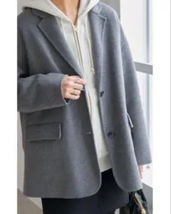 スピックアンドスパン　ウールミックスリバージャケット