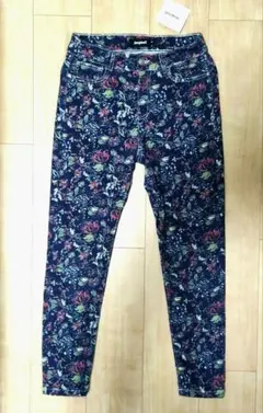 Desigual サイズ38 ストレッチ花柄スキニーパンツ