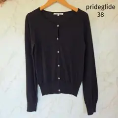 プライドグライド prideglide ニットカーディガン 38 花柄ビジューのサムネイル