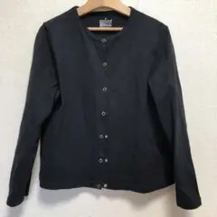 MUJI スウェットスナップカーディガン　ブラック