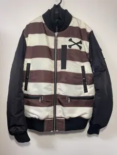 ☆新品 VANSON VSE26102S GY/WH MA-1 ジャケット L - メルカリ