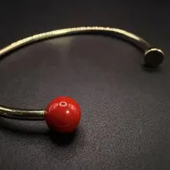 美品 カルバンクライン バングル バブリー シャンパンゴールド レッド W/Sのサムネイル