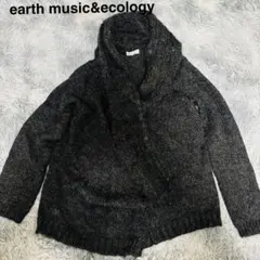 【earth music &ecology】カーディガン フリー ブラックa15