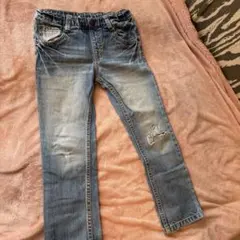 JUNK STORE キッズ ダメージ デニムパンツ ジーンズ 120のサムネイル