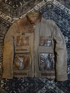 古着 70s~80s ハンティングレザージャケット ユーロ C&A