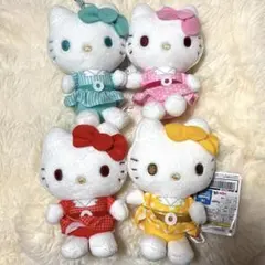 ハローキティレトロワンピースちょいデカマスコット　タグ付き　４種コンプリート
