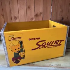 木箱　ビンテージ ウッドクレート SQUIRT スクワート・ボーイ レトロ 木箱 ビンテージ ウッドクレート SQUIRT スクワート・ボーイ レトロ
