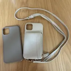 iPhone11 ショルダーストラップスマホケース 2個セット