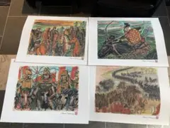 黒澤明 真作リトグラフ 影武者 山裾 限定250部 作品保証書付き 黒澤明 『影武者・武田信玄公』黒澤明直筆サイン入り 真作 銅