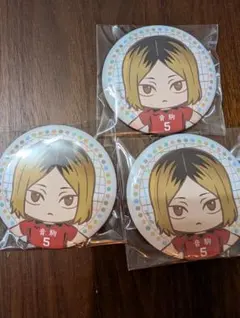 ハイキュー セガラッキーくじ E賞 缶バッジ 孤爪研磨　セット