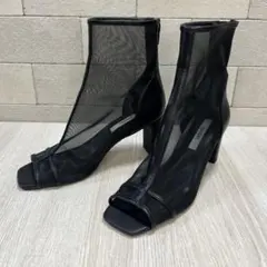 美品 SNIDEL スナイデル オープントゥメッシュ　ショートブーツ　22.5のサムネイル