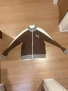 PUMA ベロア トラックジャケット ブラウン