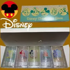 【未使用.未開封品】レトロなクラシカルDisneyキャラクターグラス5組セット