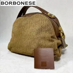 【美品✨】ボルボネーゼ ハンドバッグ うずら柄 スエード イタリア製　レザーのサムネイル