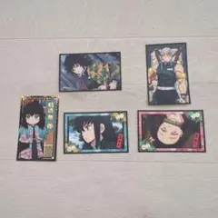 鬼滅の刃 シール、カード 5枚セット