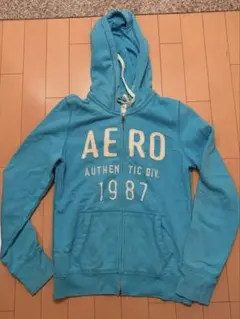 [即日発送]Aeropostale ジップアップパーカー ライトブルーのサムネイル