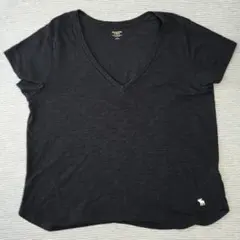 【3L4L相当】Abercrombie & Fitch 黒 Vネック Tシャツのサムネイル