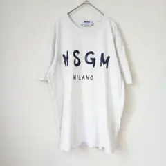MSGM エムエスジーエム ロゴTシャツ ホワイト 手書き風ロゴ イタリア製 Mのサムネイル