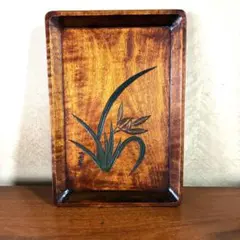 小さなお盆 美術工芸漆器 讃岐彫り 手彫り トレー