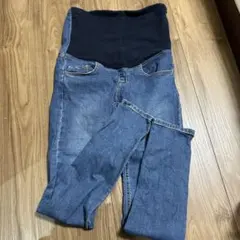 マタニティ スキニーパンツ 2枚セット