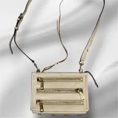 【大特価】レベッカミンコフ レザー ショルダーバッグ アイボリー