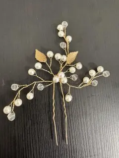 ゴールドリーフ ヘッドドレス ヘアアクセサリー 結婚式 オケージョン 髪飾り