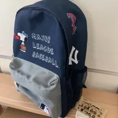 MLB スヌーピー コラボ リュック ネイビー グレー