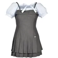 Rilly emulie Shirt Docking Knit Onepiece - メルカリ