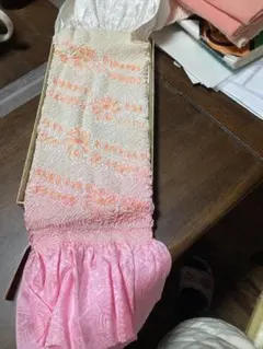 帯揚げ ピンクオレンジ グラデーション