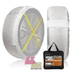 布製 タイヤチェーン スノーチェーン 軽自動車用 ジャッキアップ不要 KA70