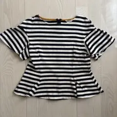 beautiful people ボーダー ペプラム 半袖Tシャツのサムネイル