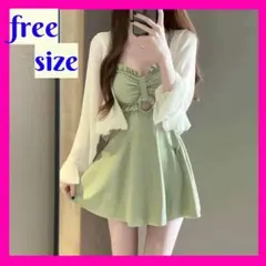 水着 韓国 レディース ワンピース 体型カバー ワンピース水着 旅行 バカンス