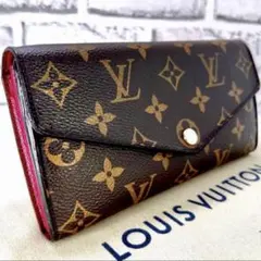 ルイヴィトン モノグラム 新型ポルトフォイユサラ フューシャピンクM62234