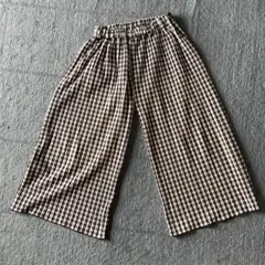 チェック柄ロングパンツ 120cm