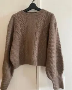 ケーブルニット セーター レトロガール