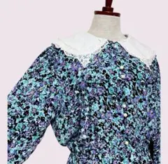 vintage ヴィンテージ ワンピース 花柄 レース レトロ USA 海外古着