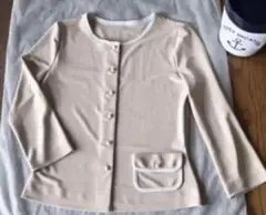 【美品】FOXEYNYパイピング ブラウス　ベージュ　38のサムネイル