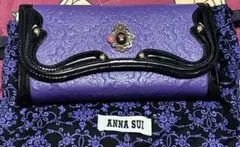 【美品】ANNA SUI アナスイ 長財布 パープル セルパン がま口のサムネイル