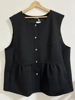 ＊きれいめスタイル＊ペプラムジレ レディス 大きいサイズ noannu