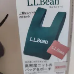 リンネル付録 LLBeanエルエルビーン ニット素材バッグ&ポーチ