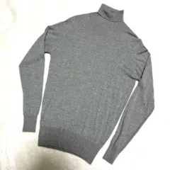 【美品】ジョンスメドレー タートルネック　グレー色　M相当　24G