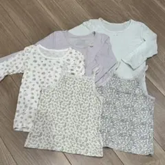 【美品】バースデイ・西松屋　長袖・キャミソール肌着　5枚セット　120