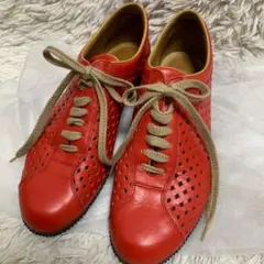 BALLY バリー スニーカー パンチングレザー　オレンジのサムネイル
