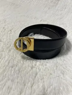 dunhill ダンヒル dロゴ ベルト ブラック 本革 メンズ ゴールド金具